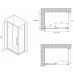 Душевой уголок Abber Schwarzer Diamant 150x90 профиль Черный стекло матовое