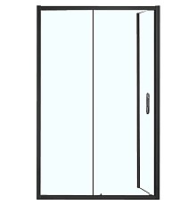 Душевой уголок Azario Milton 120х80 AZ-ND1131-L 1200 BLACK профиль Черный стекло прозрачное