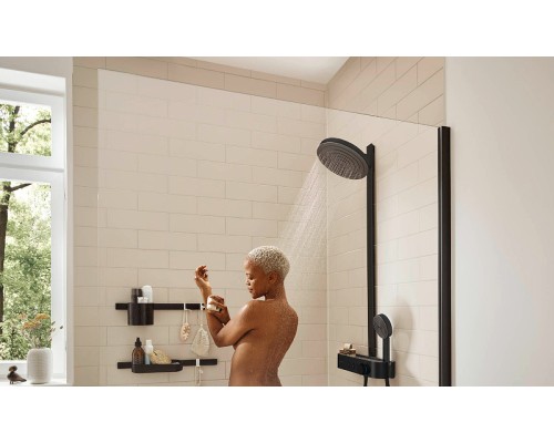 Душевая система Hansgrohe Pulsify S Showerpipe 260 2jet 24240670 с термостатом Черная матовая