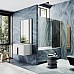 Шторка на ванну Maybah Glass 500x1400 поворотная на монопетле Золото стекло графитовое матовое