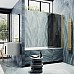 Шторка на ванну Maybah Glass 500x1400 поворотная на монопетле Золото стекло графитовое матовое