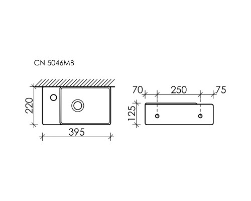 Раковина Ceramicanova Element 40 CN5046MB Черная матовая