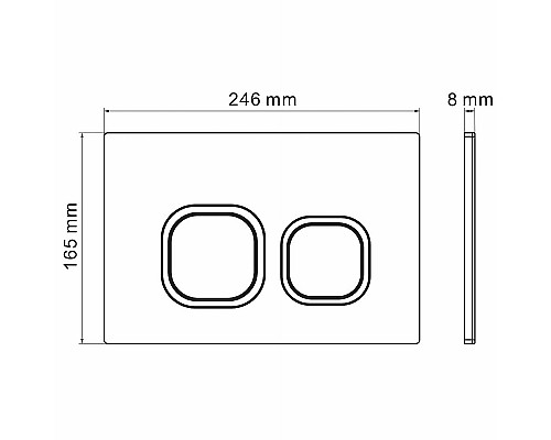 Клавиша смыва Grossman Cosmo 700.K31.02.300.300 Золото глянцевое