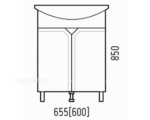 Тумба под раковину Corozo Сириус 65 SD-00001438 Белая