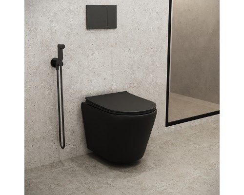 Унитаз Grossman Fly GR-4478BMS подвесной Черный матовый с сиденьем Микролифт