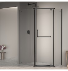 Душевой уголок RGW Passage PA-091B 120x90 профиль Черный стекло прозрачное