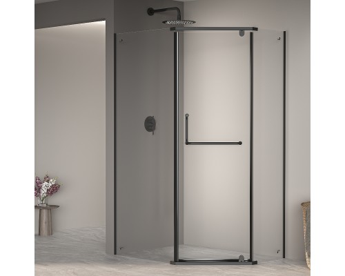 Душевой уголок RGW Passage PA-091B 120x90 35089192-14 профиль Черный стекло прозрачное