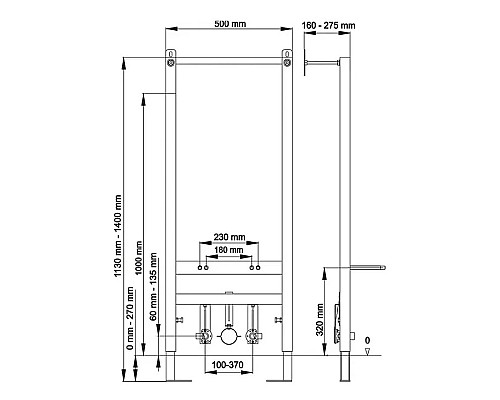 Инсталляция Berges Atom 049216 для биде Синяя