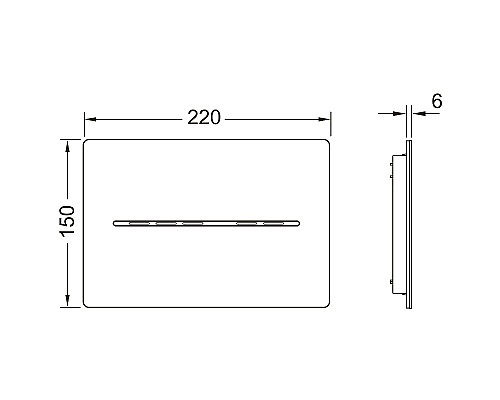 Клавиша смыва Tece Solid 9240464 Нержавеющая сталь Сатин