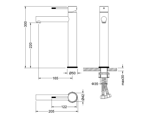 Смеситель для раковины Timo Saona 2311/16F Белый матовый