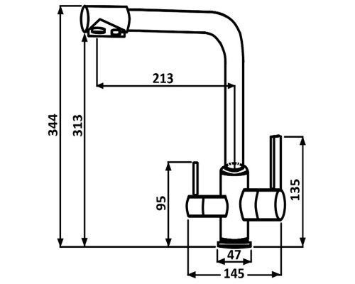 Смеситель для кухни ALMAes Izer AS-875-06 Хром