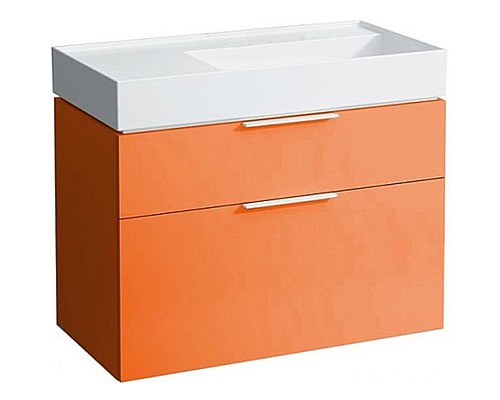 Тумба под раковину Laufen Kartell 90 4.0760.2.033.635.1 подвесная Оранжевая глянцевая