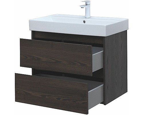 Тумба под раковину Aquanet Nova Lite 75 287895 подвесная Дуб черный