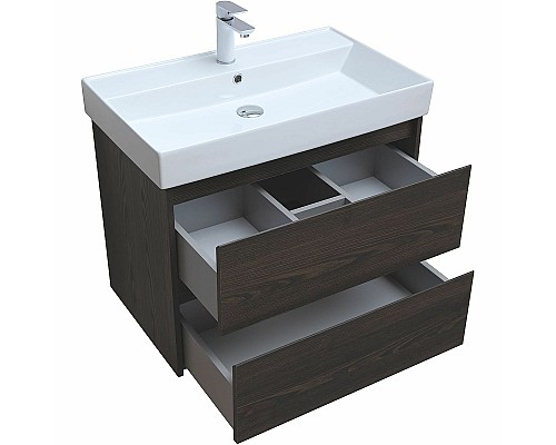 Тумба под раковину Aquanet Nova Lite 75 287895 подвесная Дуб черный