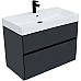 Тумба под раковину Aquanet Бруклин 85 310142 подвесная Антрацит матовый