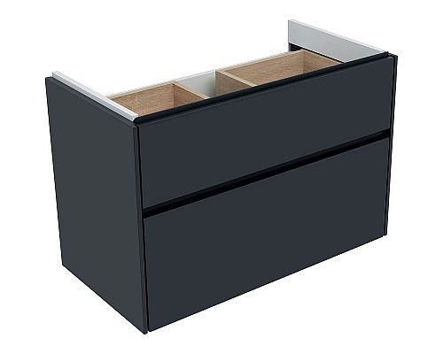 Тумба под раковину Aquanet Бруклин 85 310142 подвесная Антрацит матовый