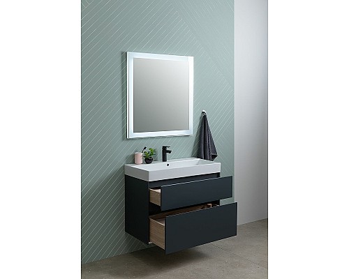 Тумба под раковину Aquanet Бруклин 85 310142 подвесная Антрацит матовый