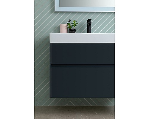 Тумба под раковину Aquanet Бруклин 85 310142 подвесная Антрацит матовый