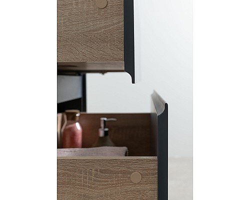 Тумба под раковину Aquanet Бруклин 85 310142 подвесная Антрацит матовый