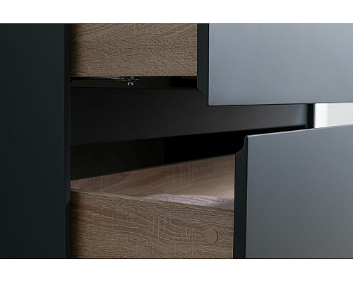 Тумба под раковину Aquanet Бруклин 85 310142 подвесная Антрацит матовый