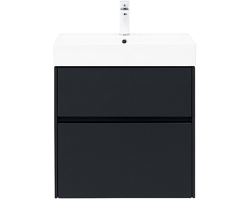 Тумба с раковиной Aquanet Бруклин 60 312875 подвесная Антрацит матовый