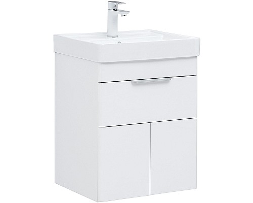 Тумба под раковину Aquanet Ирис new 50 310147 подвесная Белый глянец