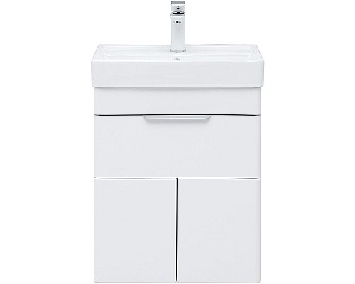 Тумба под раковину Aquanet Ирис new 50 310147 подвесная Белый глянец