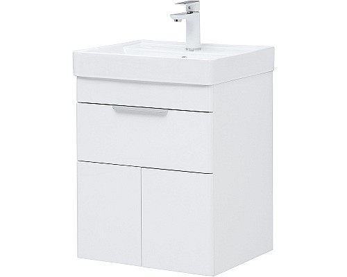Тумба под раковину Aquanet Ирис new 50 310147 подвесная Белый глянец