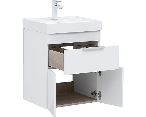 Тумба под раковину Aquanet Ирис new 50 310147 подвесная Белый глянец