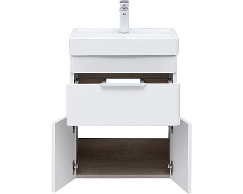 Тумба под раковину Aquanet Ирис new 50 310147 подвесная Белый глянец