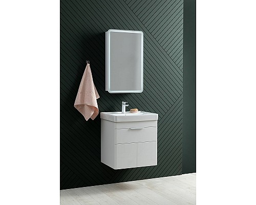 Тумба под раковину Aquanet Ирис new 50 310147 подвесная Белый глянец