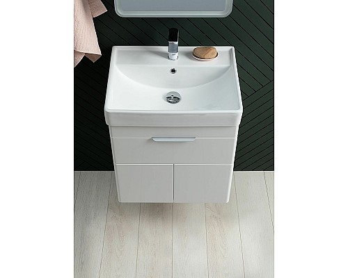 Тумба под раковину Aquanet Ирис new 50 310147 подвесная Белый глянец