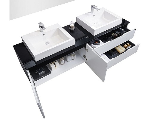 Тумба с раковиной Orans BC-6023-1800 180 60231800 подвесная Белая глянцевая