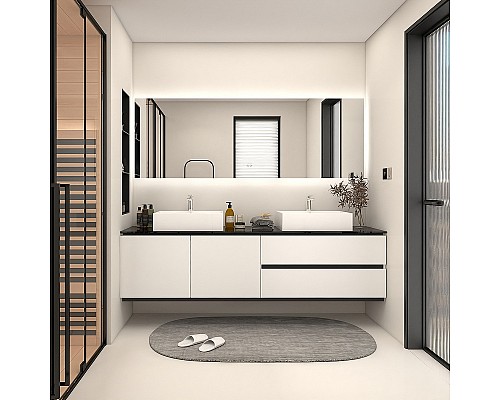 Тумба с раковиной Orans BC-6023-1800 180 60231800 подвесная Белая глянцевая