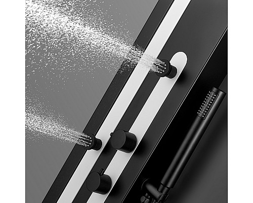 Душевая панель Black&White Gravity GR027 027000 с гидромассажем Черная матовая Белая матовая Душевая панель Black&White Gravity GR027 027000 с гидромассажем Черная матовая Белая матовая
