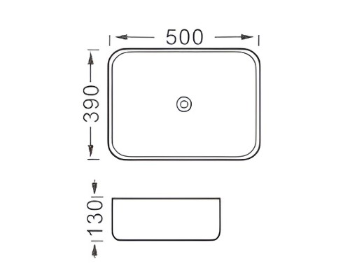 Раковина-чаша Aquatek Вега 50 AQ5515-MB Черная матовая