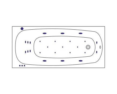 Акриловая ванна Whitecross Layla Slim 180x80 0122.180080.100.ULTRA.GL с гидромассажем