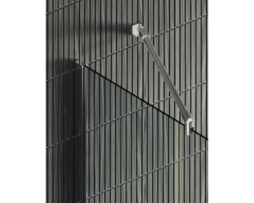 Душевая перегородка Maybah Glass MGD-701-5ш 690x1950 в широком профиле Хром матовый стекло прозрачное