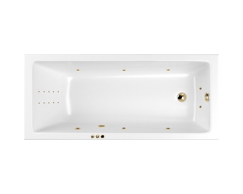 Акриловая ванна Whitecross Wave Slim 170x75 с гидромассажем
