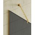 Душевая перегородка Maybah Glass 1090x1950 в узком профиле Золото стекло графитовое матовое