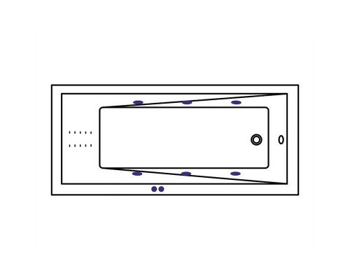 Акриловая ванна Whitecross Wave 160x80 0101.160080.100.LINENANO.CR с гидромассажем