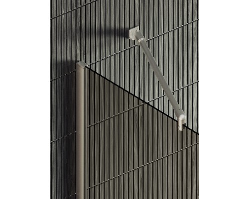 Душевая перегородка Maybah Glass 1090x1950 в широком профиле Хром матовый стекло бронзовое