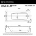 Акриловая ванна Whitecross Wave Slim 160x80 с гидромассажем