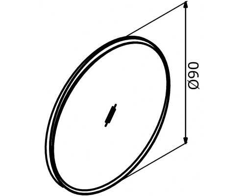 Зеркало Orka Moonlight 90x90 3001349 с подсветкой Бежевое матовое