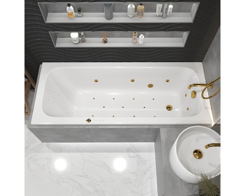 Акриловая ванна Whitecross Vibe 180x75 0105.180075.100.ULTRANANO.GL с гидромассажем