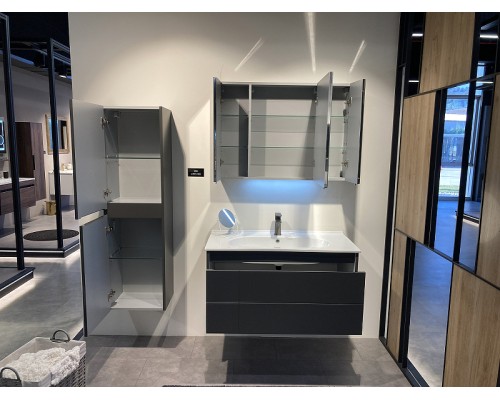 Шкаф пенал Orka Likya 40 3001084 подвесной Антрацит матовый