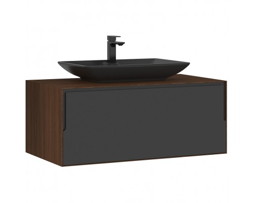 Тумба с раковиной Orka Craft 100 5001125 подвесная Орех Антрацит