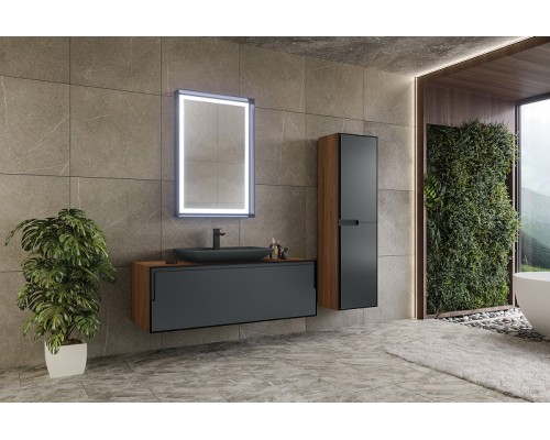 Тумба с раковиной Orka Craft 100 5001125 подвесная Орех Антрацит