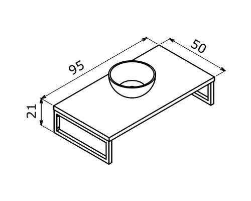 Консоль под раковину Orka Kestel 95 3001039 Дуб