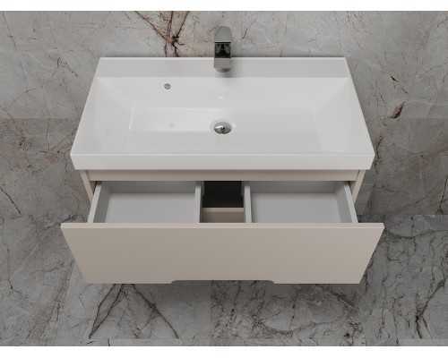 Тумба под раковину Style Line Матис 80 ЛС-00002308 подвесная Крем